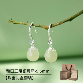 砡 5 點 和田玉 清時代耳環 中國古美術 小物アクセサリー 青海老坑一级和田白玉镂空雕刻耳环古典美～端庄高贵，整体油润漂亮