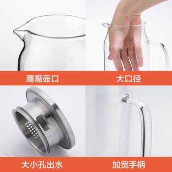 乐扣乐扣(LOCK&LOCK)凉水壶耐热玻璃水壶泡茶柠檬水果水杯子家用大容量玻璃茶水杯1.6L 乐扣乐扣(LOCK&LOCK)凉水壶耐热玻璃水壶泡茶柠檬水果水杯子家用大容量玻璃茶水杯1.6L