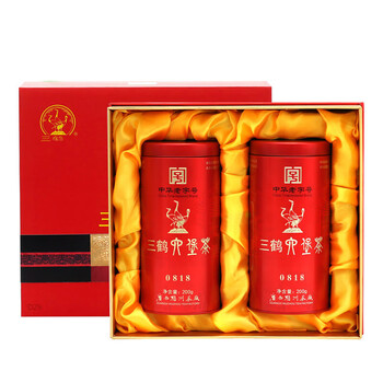 三鹤六堡茶0818特级黑茶 17年陈400g熟茶广西梧州高端礼盒装