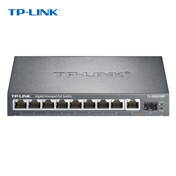 普联（TP-LINK）TL-SG2210P 云交换 10口全千兆Web网管 云管理PoE交换机 8PoE口+1千兆口+1千兆SFP 企业级分流器