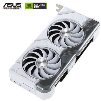 华硕 ASUS白色 DUAL GeForce RTX 4070 SUPER O12G WHITE 电竞游戏显卡