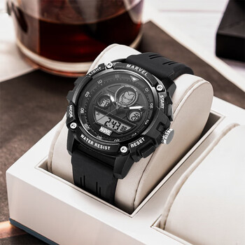 漫威(marvel)手表男士学生初高中石英电子运动防水多功能腕表520情人