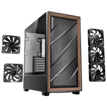 安钛克（Antec）（Antec)FLUX机箱电脑主机玻璃侧透/实木外观/强劲散热/FLUX风道专利/标配5把风扇 /双位360/E-ATX