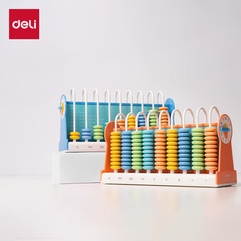得力(deli)9行儿童计数器学习数学教具学生加减法计算架算术认知计数单位 启蒙算盘文具益智玩具开学礼物橙 得力(deli)9行儿童计数器学习数学教具学生加减法计算架算术认知计数单位 启蒙算盘文具益智玩具开学礼物橙