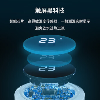 飞利浦（PHILIPS）保温杯男女士水杯子智能数显泡茶壶316不锈钢学生商务纪念礼品