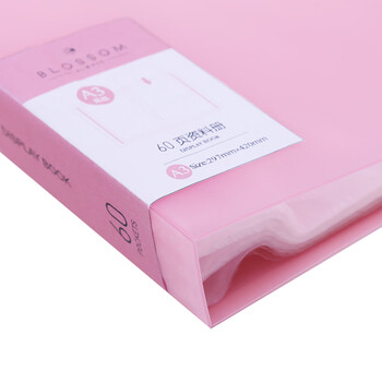 得力（deli） 72409资料册资料夹插页袋办公收纳学生试卷60页A3文件册 1个 蓝色