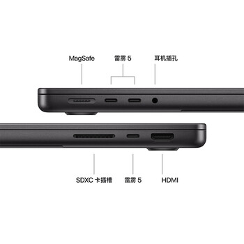 Apple/苹果AI/MacBook Pro14英寸M4 Max(16+40核)48G 4T深空黑色纳米玻璃笔记本电脑Z1FG00124摄影/户外