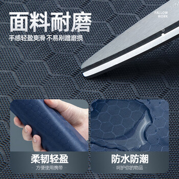 晨光（M&G）文具 A4蓝色纹手提会议包 事务包 大容量商务公文拉链袋 资料袋文件袋 单个装ABBN3047