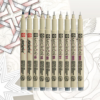 樱花（SAKURA）PIGMA软头勾线笔 绘图笔手绘漫画笔学生设计动漫专用【日本进口】 浅冷灰