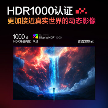 HKC 27英寸MiniLED背光1152分区QD量子点2K高清180Hz HDR1000游戏旋转升降10bit专业电竞显示器 G27M2
