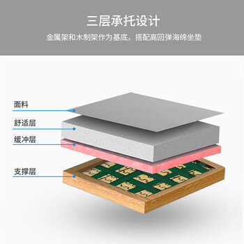 欧耐德 办公沙发简约商务接待办公室沙发皮艺三人位沙发