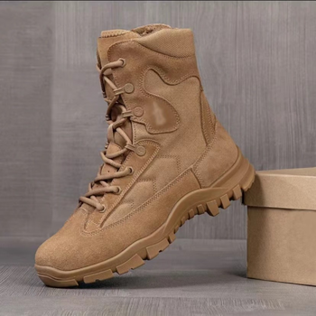 rasekon新款正版火箭靴男作战训靴侧拉链真皮高帮作战靴户外登山靴