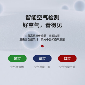 格力（GREE）【许我耀眼推荐】空气净化器办公桌面除细菌烟味异味负离子净化 立体进风复合滤网空气监测100G