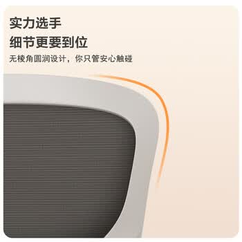 法果办公椅电脑椅职员会议椅休闲人体工学升降扶手家用椅子 白框灰网