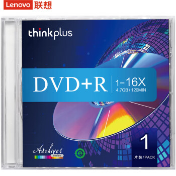 联想（Lenovo）DVD+R 空白光盘/刻录盘 16速4.7GB 台产档案系列 单片盒装 10片/包