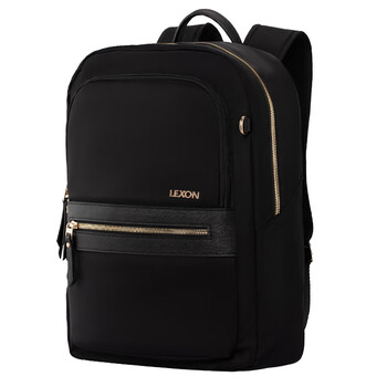 乐上（LEXON）双肩背包14英寸电脑包大学生书包简约OL通勤出差旅行新款女包
