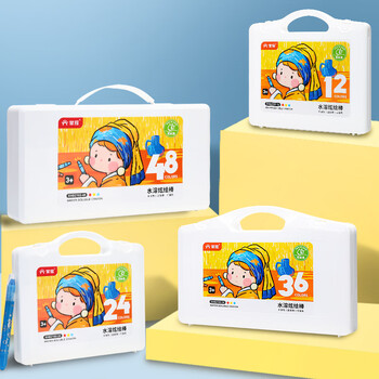 掌握（GRASP）24色不脏手蜡笔水溶性蜡笔炫彩棒油画棒儿童安全可水洗旋转出芯幼儿园绘画生日礼物开学必备