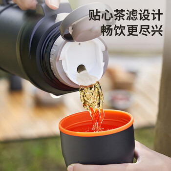 九阳(Joyoung)旅行壶保温壶不锈钢大容量保温瓶真空保温水壶黑色2LWR575(黑) 九阳(Joyoung)旅行壶保温壶不锈钢大容量保温瓶真空保温水壶黑色2LWR575(黑)