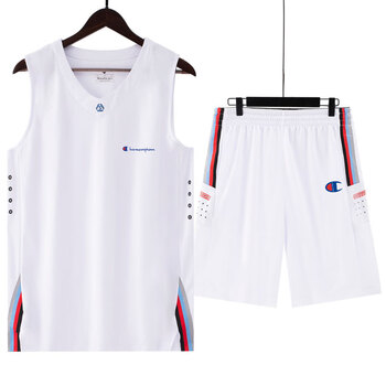 男夏季坎肩背心青少年学生跑步篮球运动服一套 白色 3xl【图片 价格