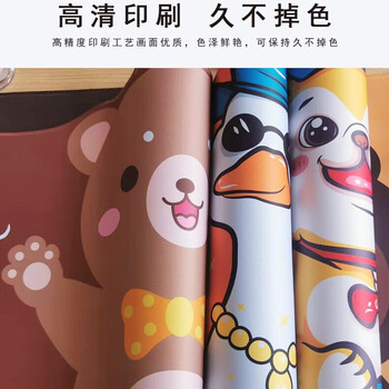 聚盈丰 鼠标垫大号办公桌垫异形卡通鼠标垫电脑键盘垫办公游戏锁边大号鼠标垫800*400*3MM异形开心猫