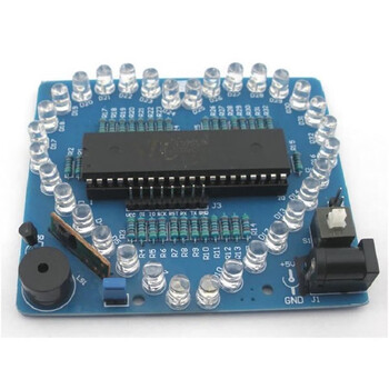 伍陆电子 音乐七彩炫光爱心灯套件单片机心形灯电子制作DIY散件TJ-56-156 套件+USB电源线 伍陆电子 音乐七彩炫光爱心灯套件单片机心形灯电子制作DIY散件TJ-56-156 套件+USB电源线