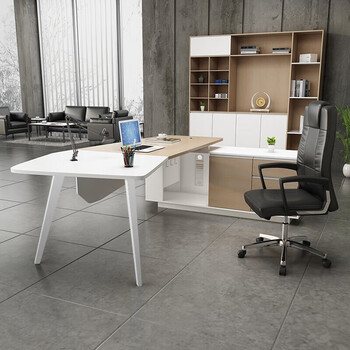 薇泰老板桌办公桌椅组合简约现代办公家具板式大班台总载桌经理主管桌