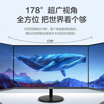 攀升 23.8英寸 1080P全高清 不闪屏 75HZ LED台式电脑显示器VGA+HDMI 