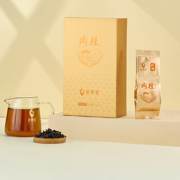 武夷星乌龙茶山语武夷山岩茶肉桂特级96g中火盒装节日送礼茶叶SY1600