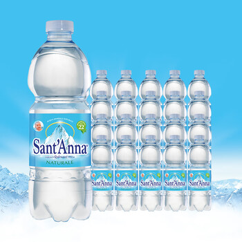 圣安娜（Sant' Anna）天然饮用水 500ml*24 整提装意大利原装进口高海拔天然泉水