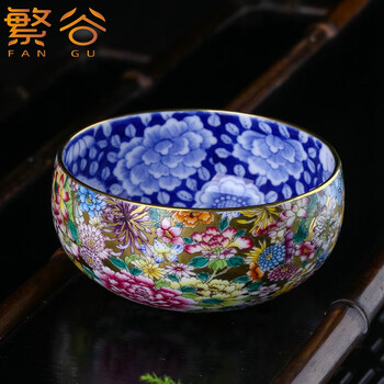 景德镇粉彩茶杯- 京东