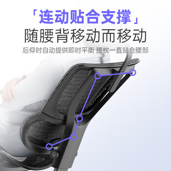 Ergonor保友优b2代 人体工学椅电脑椅办公椅护腰电竞椅 黑色网