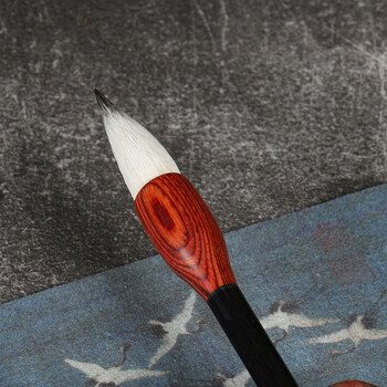 芬尚  mb1505 文房四宝之蒜头笔 紫兔兼毫毛笔中号 隶书国画 写意牡丹葡萄水彩出锋4cm