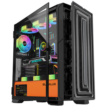 大水牛（BUBALUS）守护者S303 黑色 电脑台式主机箱(顶置+前置双360水冷位/支持E-ATX/玻璃全侧透/12风扇位)	