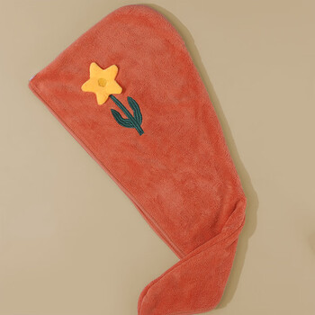 飞飞 立体花干发帽25*65cm 单条装0413 珊瑚绒浴帽干发巾 8条起售 YQ