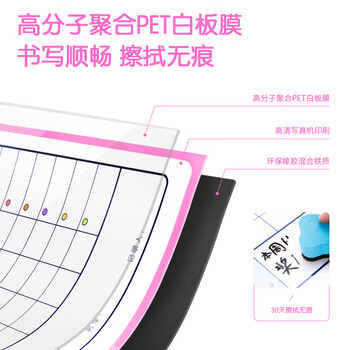 得力（deli）60*40cm成长自律表学生幼儿园奖励贴纸积分好习惯养成课程表学习每日打卡生日礼物开学文具男女孩