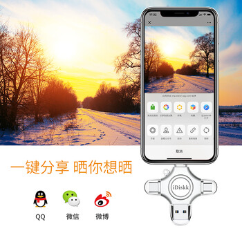 iDiskk1TB MFi认证四合一手机U盘type-c电脑直连存储大容量适用华为安卓苹果15iPhone16照片备份优盘