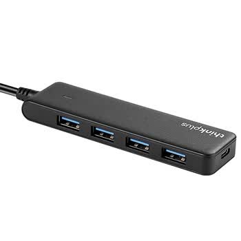ThinkPad联想 USB分线器 3.0接口HUB转接头 笔记本扩展坞延长线 USB拓展坞 USB扩展转接器 LA04 1M
