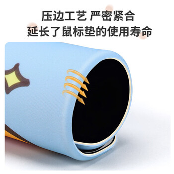 BUBM 鼠标垫小号加厚卡通可爱办公室桌垫防滑耐用鼠标垫 笔记本电脑家用便携图案软垫 小黑猫