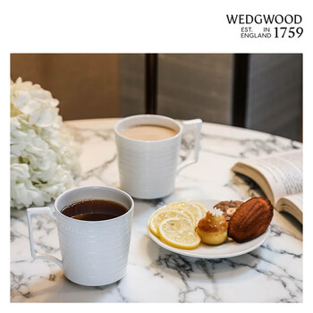 Wedgwood[11.11保价]意大利浮雕马克杯套装骨瓷对杯咖啡杯茶杯2个下午茶