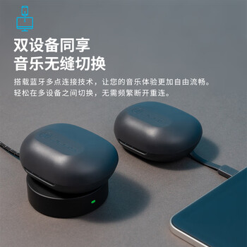 JLab JBuds Sport ANC 4 主动降噪挂耳式蓝牙耳机 游戏音乐健身跑步运动入耳式耳机 礼物 石墨黑