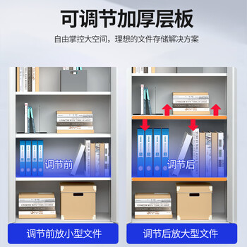 ZHONGWEI保密柜文件铁皮柜资料保险柜钢制防盗柜电子密码锁柜通双节不带抽