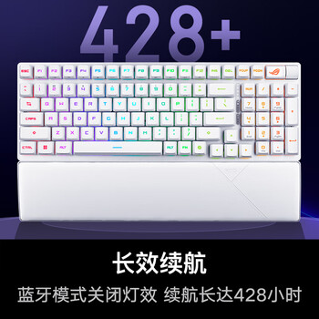 ROG游侠2 RX  98无线版 机械键盘 三模游戏键盘 96配列 光学触发机械红轴 RGB背光键盘 PBT版