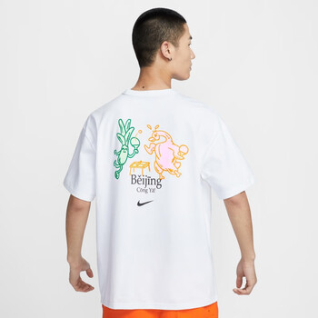 耐克nikesortswear男子t恤夏季宽松纯棉休闲舒适100白m