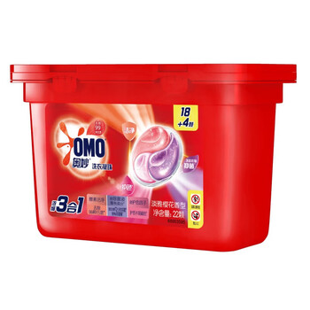 奥妙（OMO） 三合一淡雅樱花洗衣凝珠231G+金纺柔顺剂400g+留香珠25g*3袋