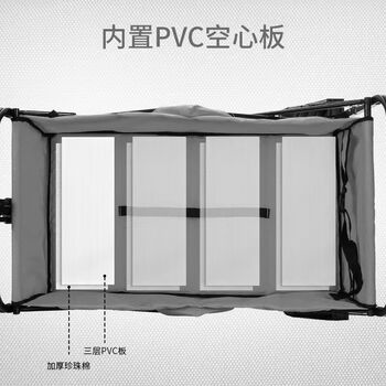 YACONSTAR露营车车兜野餐车小拉车车兜 5寸车兜/双层加厚牛津布(卡其色)