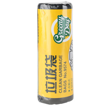 得力（deli）垃圾袋耐磨8角底不破加大便携学生课桌宿舍家庭耐用材质垃圾处理50*60cm 30只/卷 9574