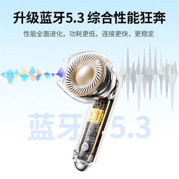 绿联HiTune H5蓝牙耳机 半入耳式舒适佩戴蓝牙5.3无线耳机 音乐运动耳机 通用苹果华为小米手机 15612