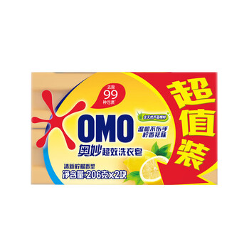 奥妙（OMO） 怡神薰衣草洗衣凝珠189G+洗衣凝珠12颗+柠檬洗衣皂2×206g