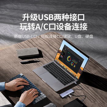 绿联 Type-C扩展坞USB-C转换器拓展坞HDMI网线转接头HUB通用笔记本平板【USB3.2+读卡器+HDMI】15531