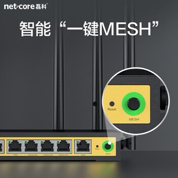 磊科（netcore）B11全千兆9口企业级无线路由器 1200M双频5G多WAN口 家用商用高速路由WiFi穿墙/多运营商接入